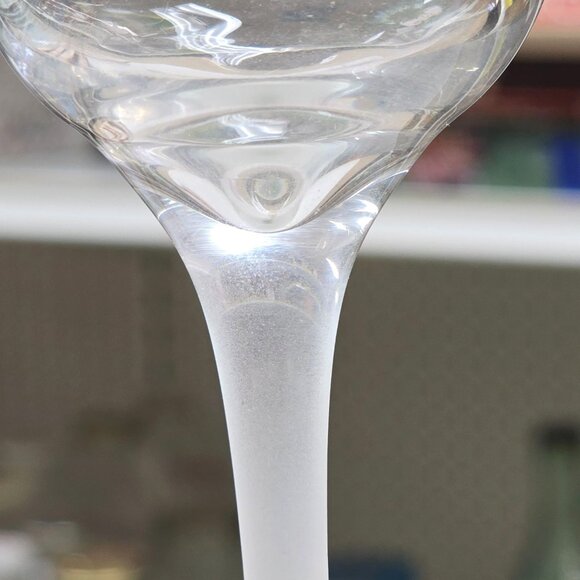 Frosted Glass Long Stemmed Candle Tealight Holders Votive - Picture 4 of 8